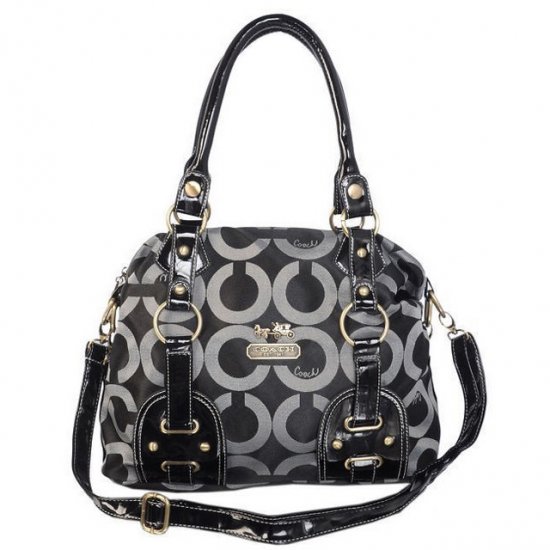 Coach Madison In Monogram Medium Black Satchels BOJ | Women